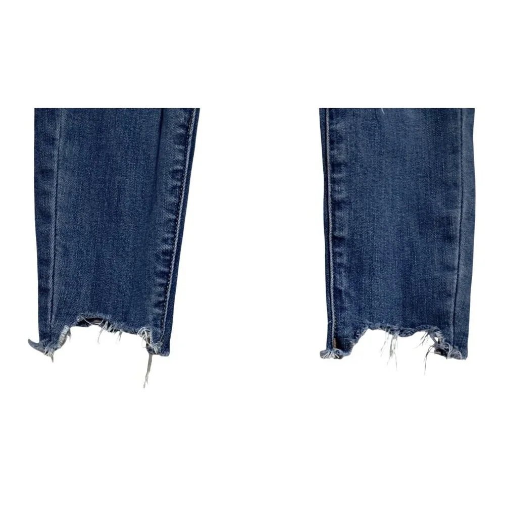 American Eagle High Rise Jegging Crop Ripped Distressed Jeans Size 00 Short - Picture 8 of 11